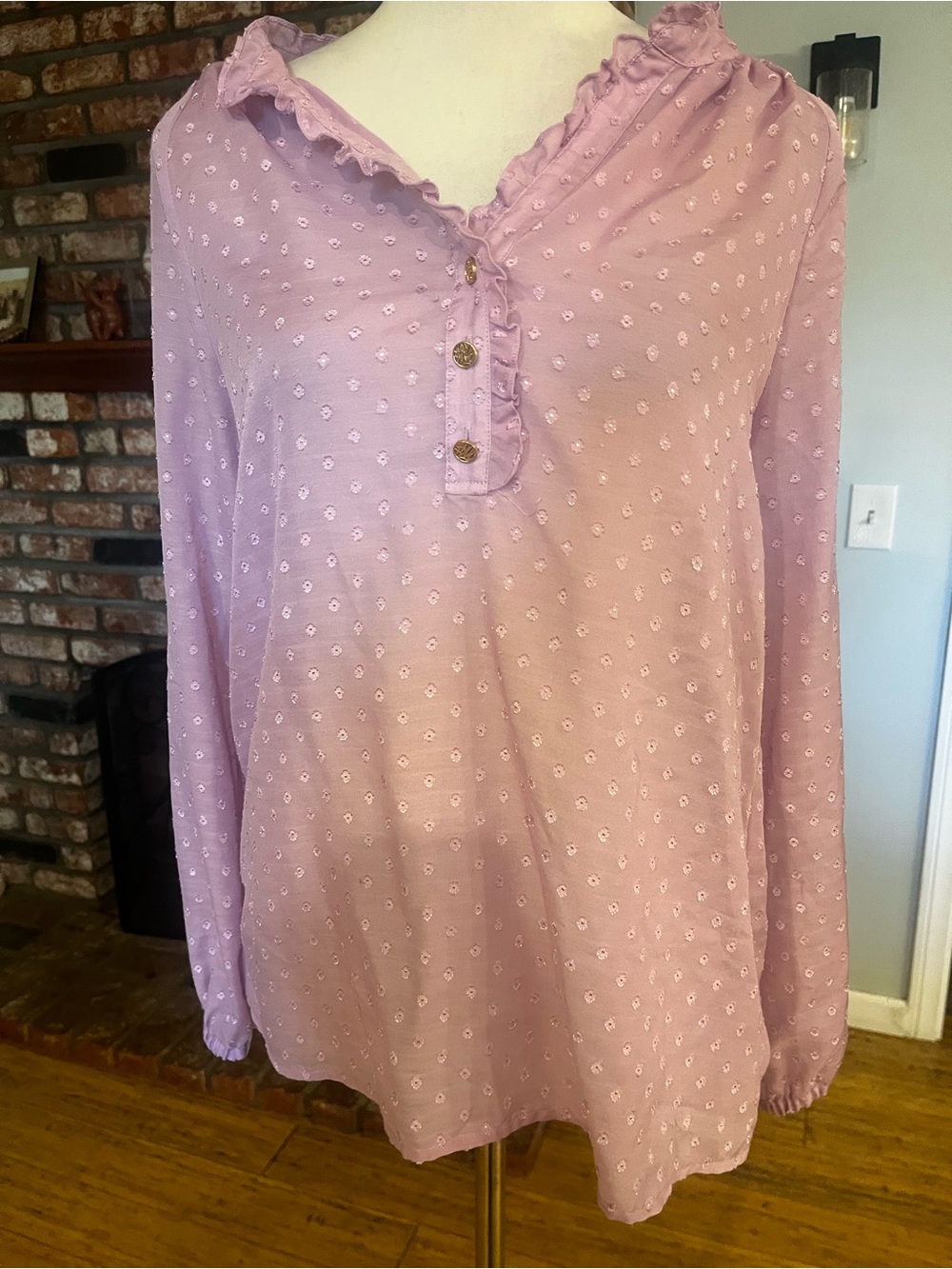 Lily Pulitzer $158 Elsa Swiss Dot Blouse